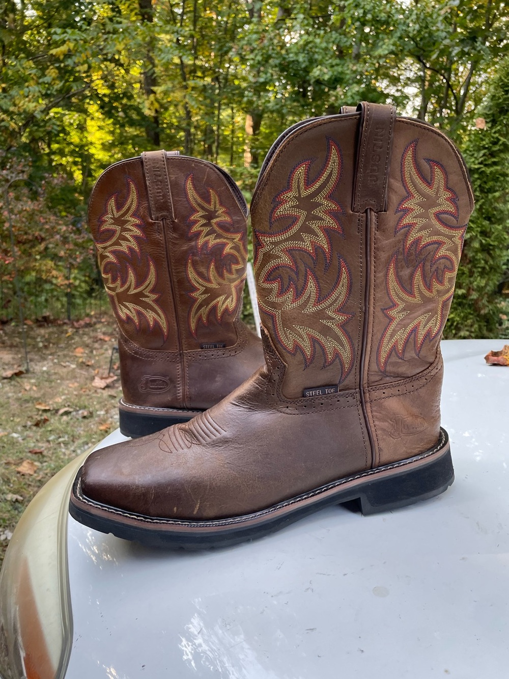 Justin Driller 11” Steel Toe Work Boots Size 14 EE